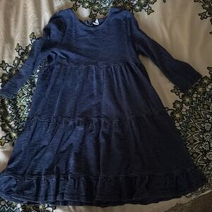 Fabkids blue long sleeve dress EUC size 8/10